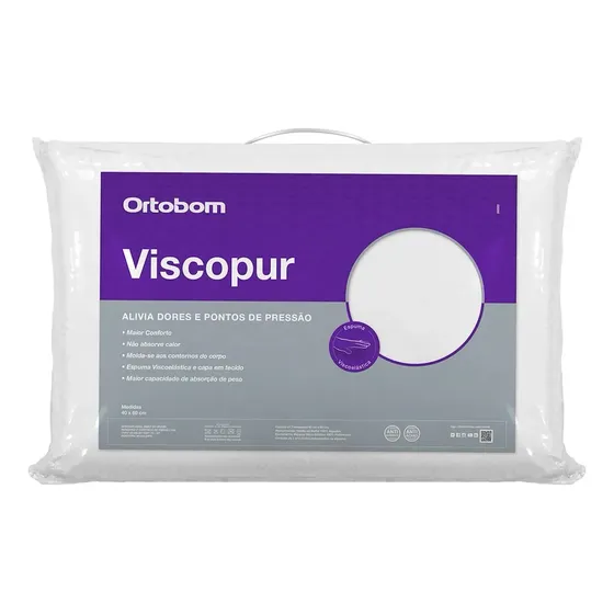 Travesseiro Viscopur Espuma Nasa Ortobom