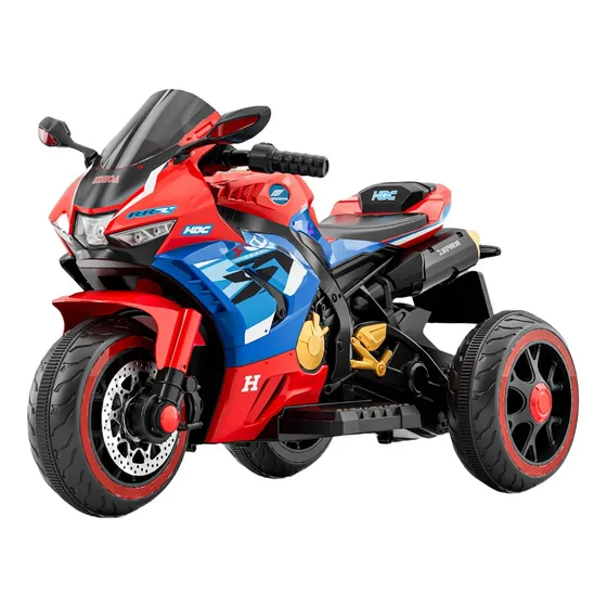 Mini Moto Esportiva Elétrica Luz De Led Musica Bateria 6v Cor Vermelho