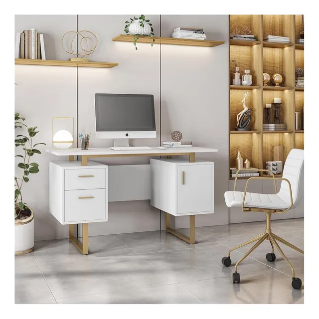 Escritorio Tocador Minimalista Callmet Ventitas Home Blanco