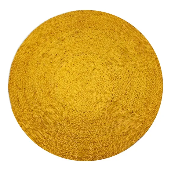 Alfombra Redonda 150x150 Mostaza
