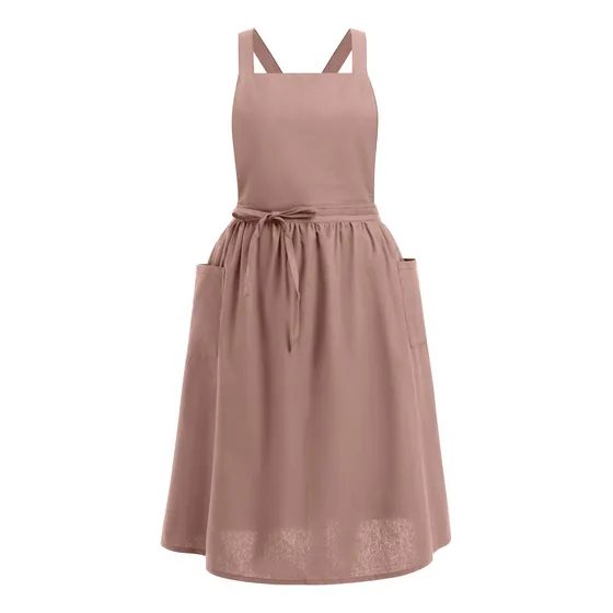 Delantal Obeeii De Algodón Y Lino Para Mujeres Y Niñas, Esti