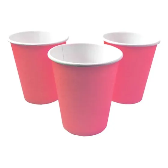 Vasos De Cartón 10 Unidades Colores Lisos