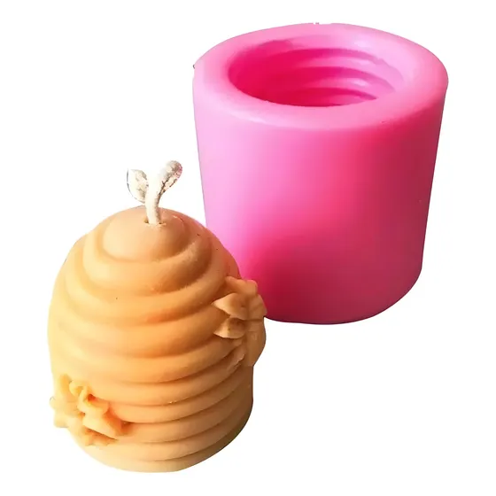 Molde Silicona Jabón Velas De Cera De Soja Abeja Colmena