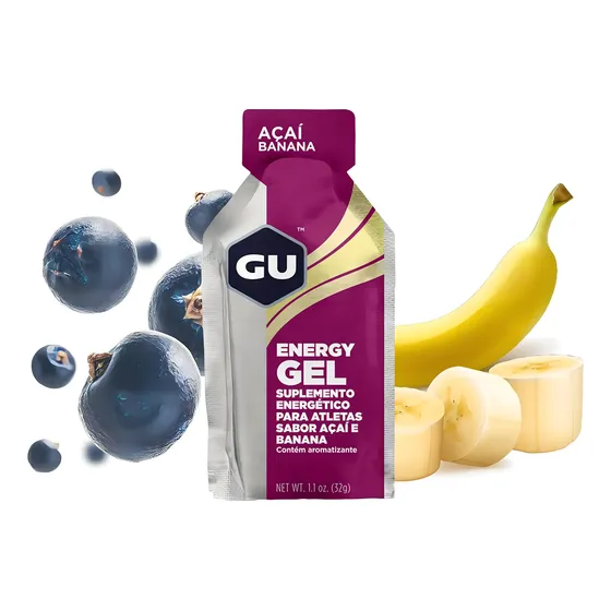 Suplemento en gel GU Carbohidrato sabor açaí com banana x 768g