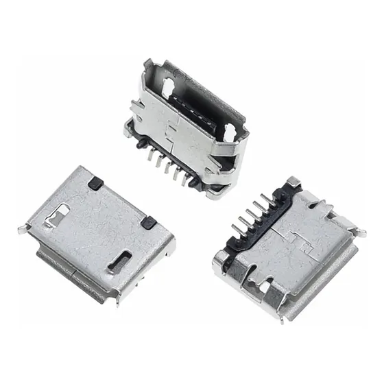 100 Peças Conector Micro Usb Fêmea 5 Pinos Para Reparo