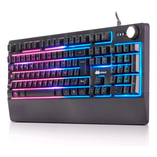 Teclado Gamer Mecânico Preto Com Led Rgb Usb Pc Ps4 Ps3 Xbox Teclado Gamer Mecânico Preto Com Led Rgb Usb Pc Ps4 Ps3 Xbox