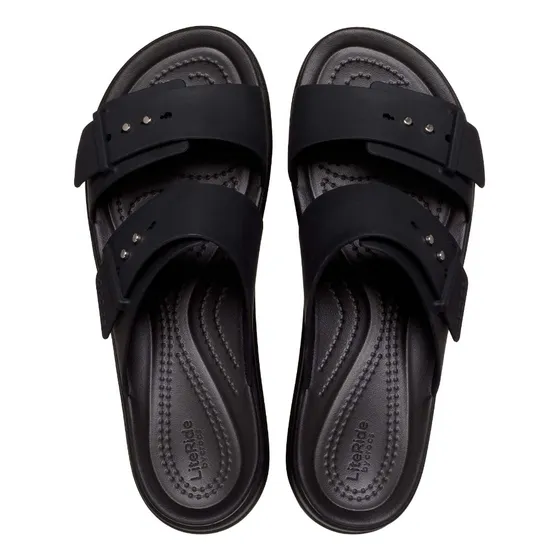 Ojotas Para Mujer Suela Goma Color Negro Crocs