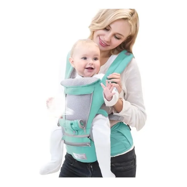 Cangurera Porta Bebe Cargador Ergonomico 6 En 1 Color Aqua