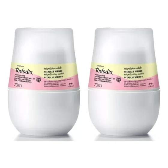 Desodorante Roll-on Natura Tododia 70ml Kit 2 Unidades