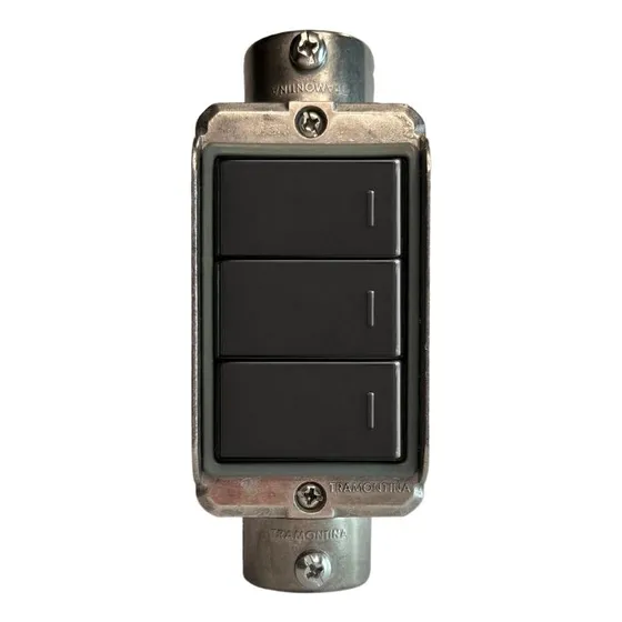 Cj Condulete 3/4 Com 3 Teclas Simples Liz Grafite Tramontina