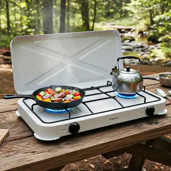 Cocinilla A Gas Cocinilla Gas Licuado Cocina De Camping A Gas Cocinilla 2 Quemadores Cocinilla 2 Platos Cocina Cocinilla A Gas 2 Quemadores Con Tapa Estufa De Camping De Gas Portátil Cocinillas Gas | Cuotas sin interés