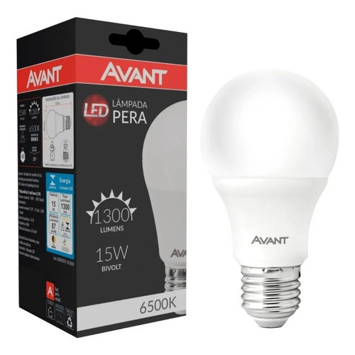 Kit 10 Lâmpadas Avant 15w 6500k Branco Frio Cor Da Luz Branco-frio 127/220v Kit 10 Lâmpadas Avant 15w 6500k Branco Frio Cor Da Luz Branco-frio 127/220v