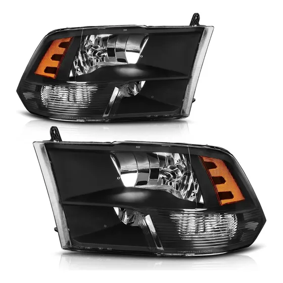 Faros Para Dodge Ram 2009 2010 2011 2012 Ai 2017 Negro Par
