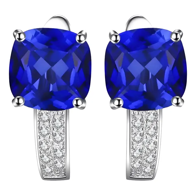 Aretes Pendientes Con Esmeralda Para Mujer En Plata 