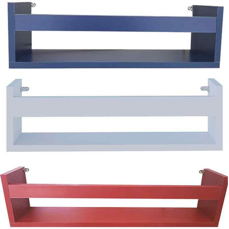 Kit 3 Prateleira Infantil 60cm Vermelho, Azul E Branco Mdf Cor Azul. Branco E Vermelho Kit 3 Prateleira Infantil 60cm Vermelho, Azul E Branco Mdf Cor Azul. Branco E Vermelho