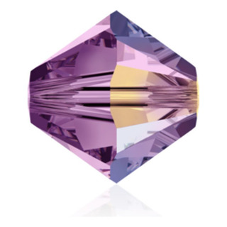 100 Rombo 4mm Cristal Swarovski Original Light Amethyst Ab 100 Rombo 4mm Cristal Swarovski Original Light Amethyst Ab