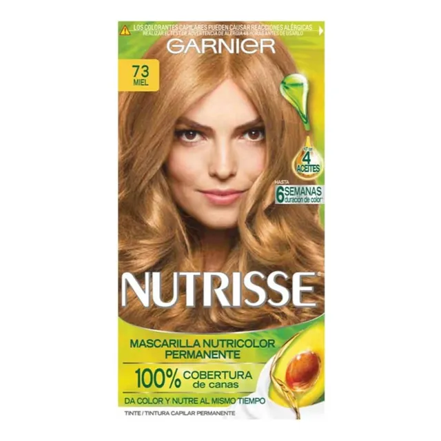 5 Pzas De Tinte Para Cabello Garnier Nutrisse 73 Miel