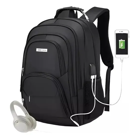Mochila Masculina Motoboy Motoqueiro,camping Grande Espaçosa Cor Preto Desenho Do Tecido Liso