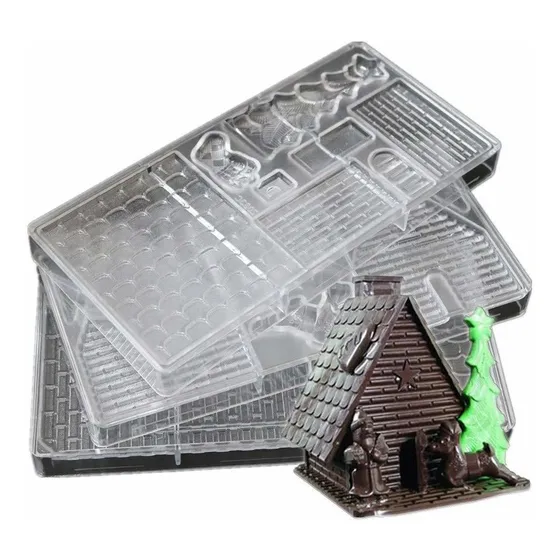 3pcs Set Casa 3 1 Navidad Diseño Forma Plastico Cho Te