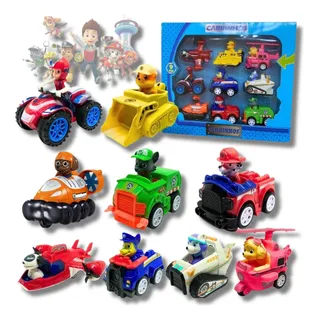 Patrulha Canina Brinquedo Kit 9 Carrinho Fricção Marshall Rocky Zuma Ryder Chase Rubble Skye Everest Patrulha Canina Brinquedo Kit 9 Carrinho Fricção Marshall Rocky Zuma Ryder Chase Rubble Skye Everest