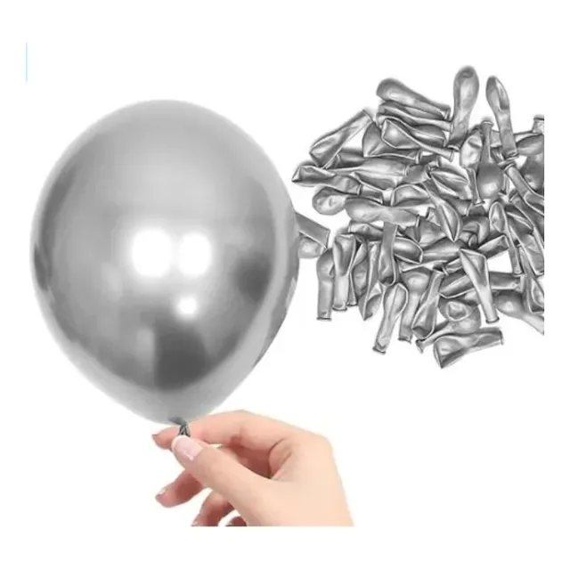 Globos Bombas Cromados R12 X 50 Unidades, Bombas Metalizadas