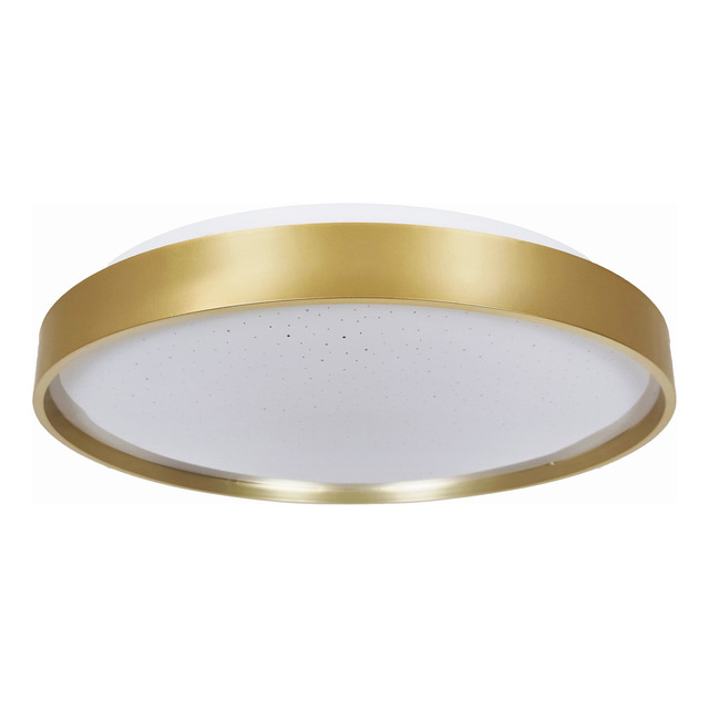 Lustre Plafon Led 18w Redondo 33cm Dourado Estrelado Muticor Lustre Plafon Led 18w Redondo 33cm Dourado Estrelado Muticor