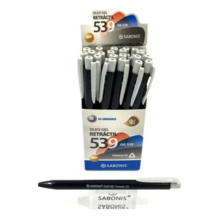 Caja De 24 Boligrafos Retract Oleo Gel Sabonis Modelo Og-539 Caja De 24 Boligrafos Retract Oleo Gel Sabonis Modelo Og-539