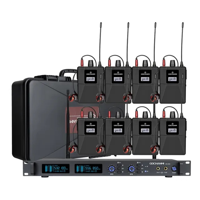 Sistema Monitor Gc Er2020 2 Canales 8 Receptores Inalambrico