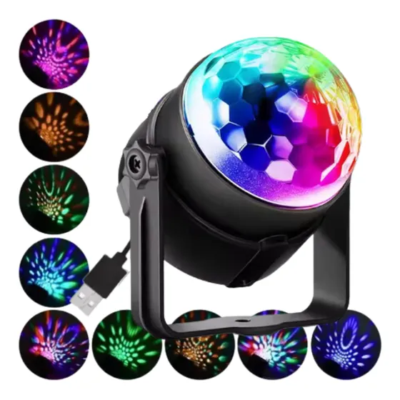 Bola Maluca Mini Globo Luz Led Rgb Para Discoteca Led20 