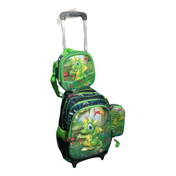 Set 3 En 1! Mochila Carrito, Lunchera, Cartuchera. Calidad!