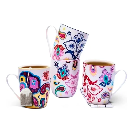 Juego De 4 Mugs Para Café / Te Sujoya