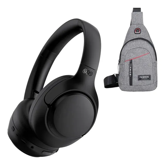 Audífono Inalámbrico Qcy H3 Anc Negro Hi-res 60h + Morral