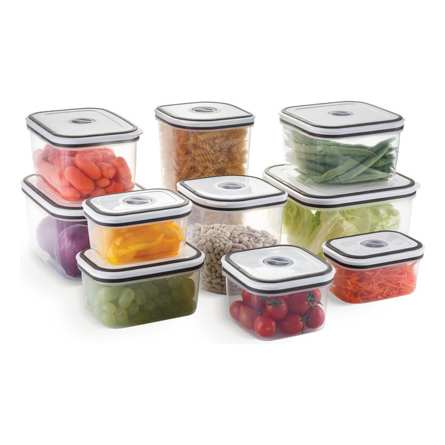 Conjunto 10 Potes Herméticos Com Tampa Easy-open Electrolux Conjunto 10 Potes Herméticos Com Tampa Easy-open Electrolux