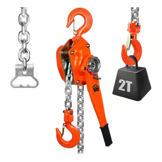 Polipasto De Palanca Para 2 T Con Cadena Galvanizada De 3 M