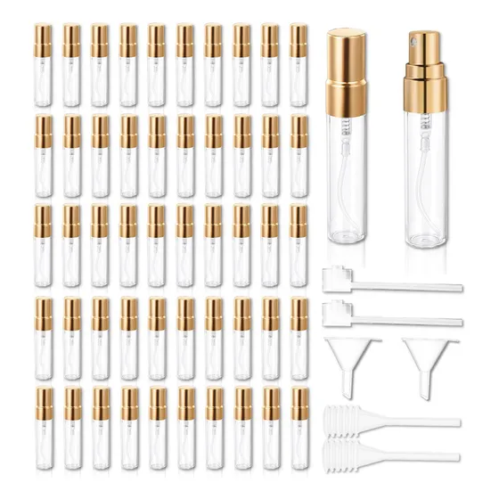 50 Pcs Recargables Mini Botellas De Vidrio Para Perfume 5ml