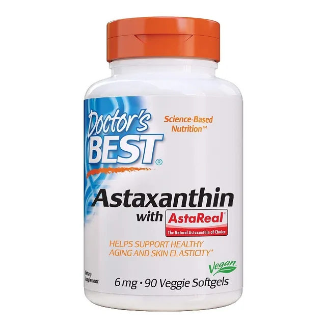 Astaxantina Con Astareal 6 Mg Doctor's Best 90 Capsulas Sabor Neutro
