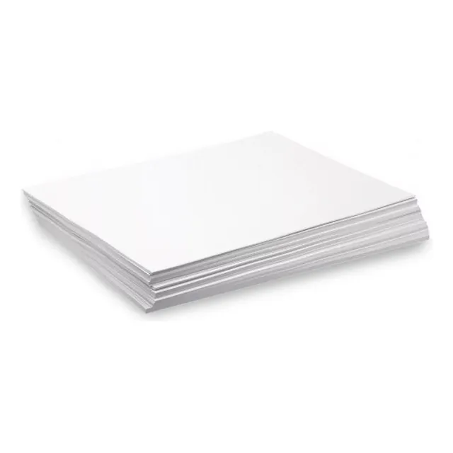 Papel Couche Brillante 2 C 250 Grms Tamaño Carta 100 Hojas Color Blanco