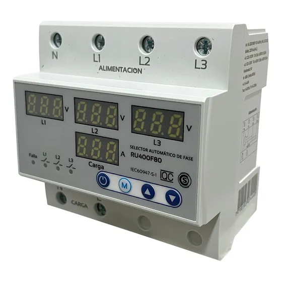 Selector Automático De Fase Protector De Tension Ru400f80 
