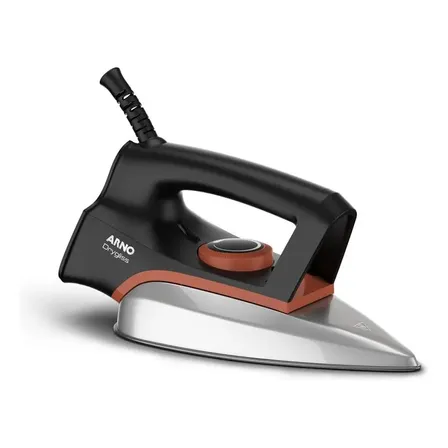 Ferro a seco Arno drygliss steam iron com base antiaderente fs31 preto e terracota