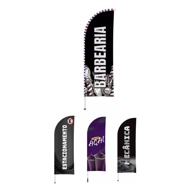 Wind Banner Dupla Face Somente Bandeira 2m Vários Modelos
