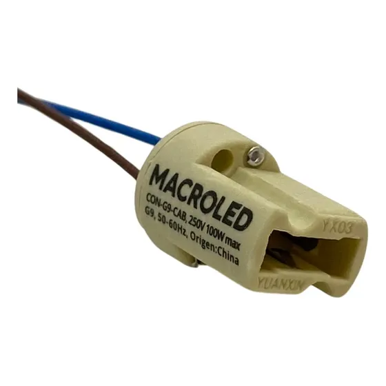 Conector Ceramico G9 Macroled Con 15cm De Cable Entelado
