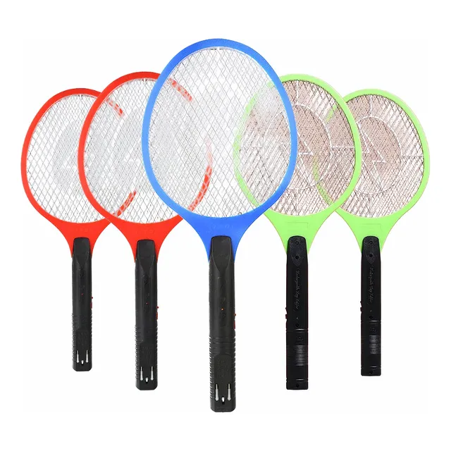 Raqueta Mata Moscas Y Mosquitos Recargable Electrica 5 Pzs