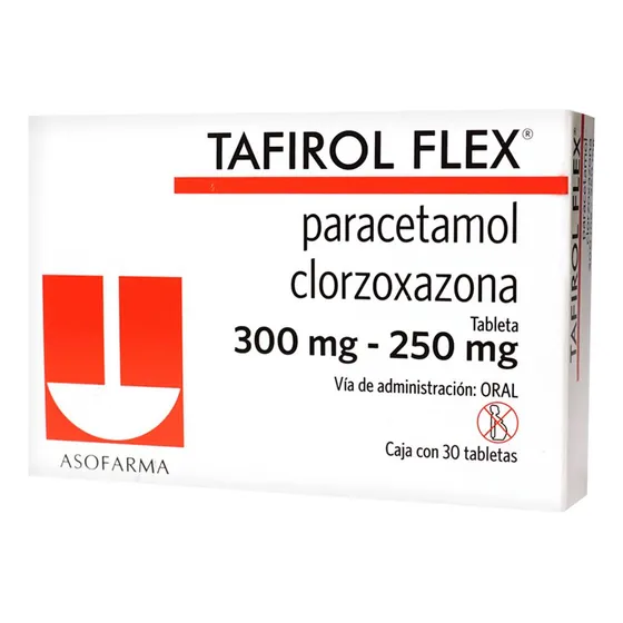 Tafirol Flex Tableta 300/250 Mg, 30 Tabletas
