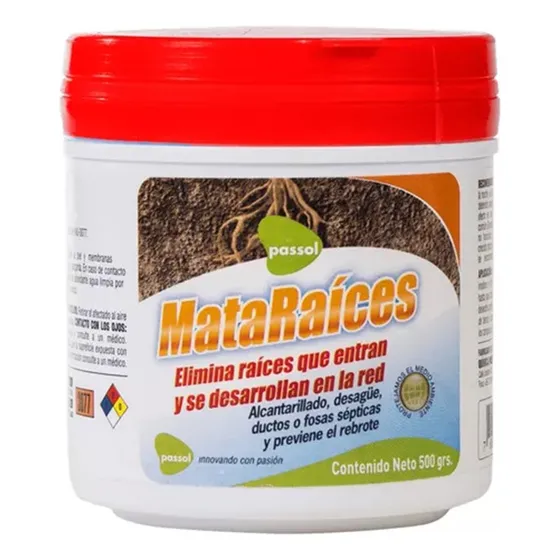 Mata Raices Eliminador 500grs Passol Cañerias Ductos Alcantarillado