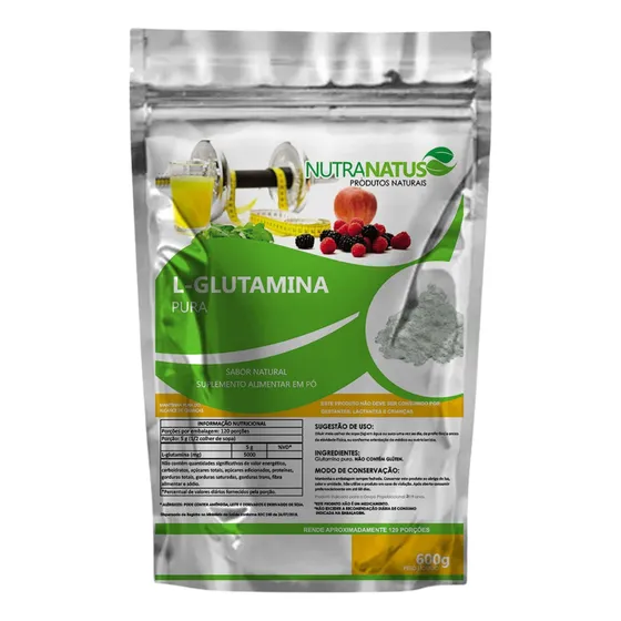 L Glutamina Pura 600g Nutra Natus Em Pó