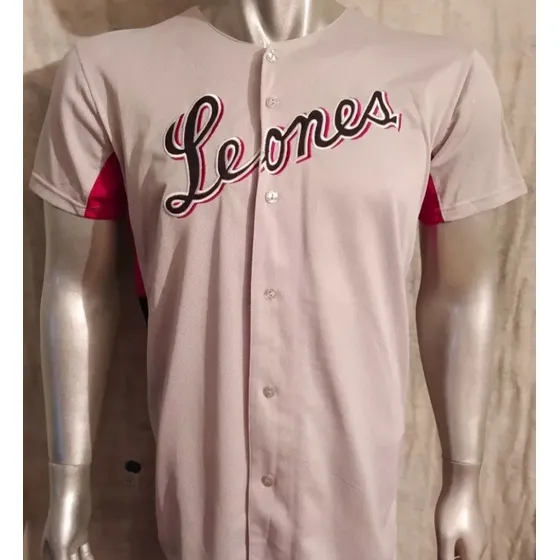 Camisa Gris Claro, Hombre, Talla M, Leones Del Caracas