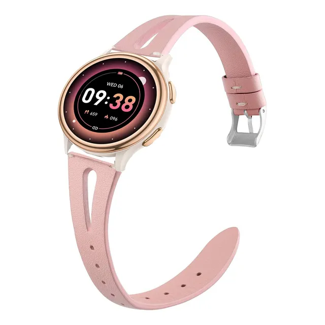 Para Hasakei Smart Watch Correa Cuero Vintage Delgada 0.78 