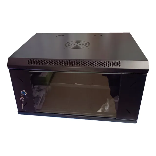 Gabinete De Red Montaje En Pared 6u Negro 530*400*300mm