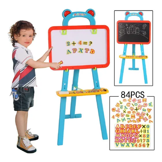 Pizarra Didactica Magnetica Niños Aprendizaje Letras 84 Pzas