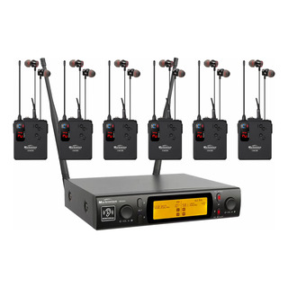 Sistema Monitoreo 2 Canales 6 Bodypack Markimton Iem-600 Sistema Monitoreo 2 Canales 6 Bodypack Markimton Iem-600